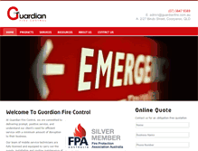 Tablet Screenshot of guardianfire.com.au